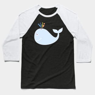 Rainbow whale Baseball T-Shirt